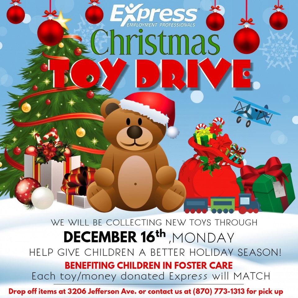 Express Employment Professionals Toy Drive flyer