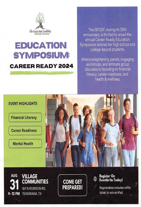 Education Symposium, Career Ready 2024 Flyer. All information on this flyer is listed above.