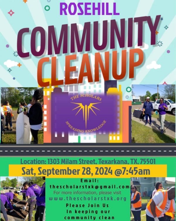 Community Cleanup Flyer. All information from this flyer is listed above.