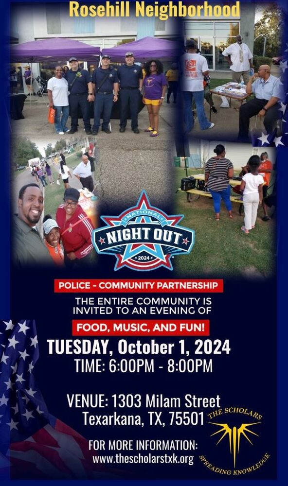 National Night Out Flyer. All information from this flyer is listed above.