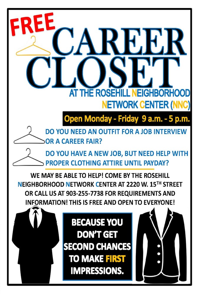 Free clothing store for job interviews