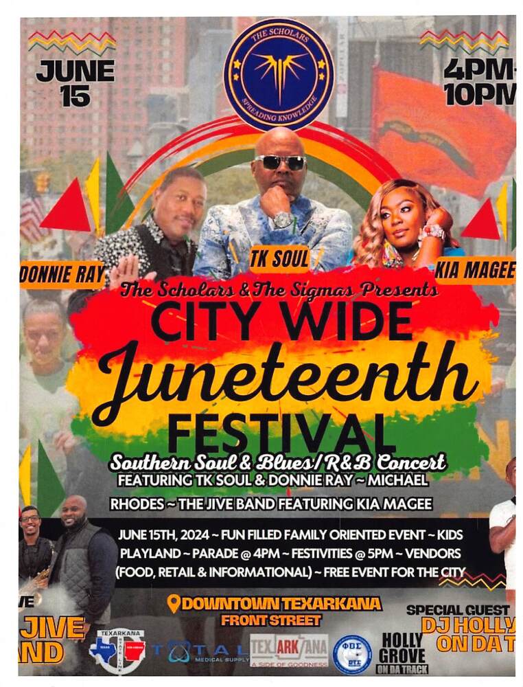 City Wide Juneteenth Festival flyer. All information on this flyer is listed above.