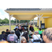 Long shot of the crowd attending the ribbon cutting ceremony.